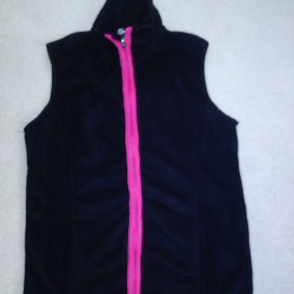 Black and Pink Sleeveless Sweatshirt - Picture 1 of 2
